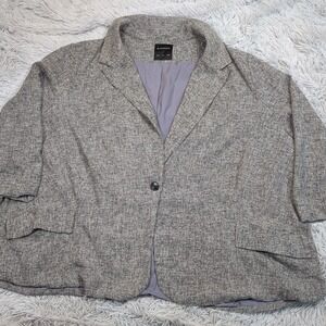 Bloomchic Jacket Womens 30 Gray Blazer Coat Pockets Preppy Button Up Casual